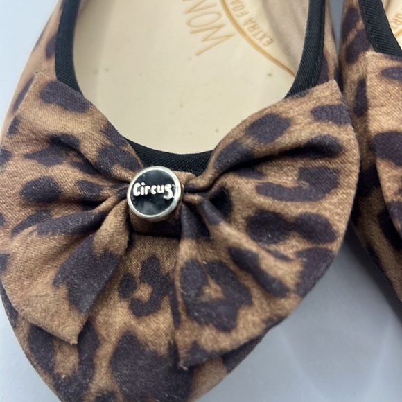 Sam Edelman Connie brown/black bow Ballet Flats Sz 7.5M leopard animal print - Picture 11 of 15